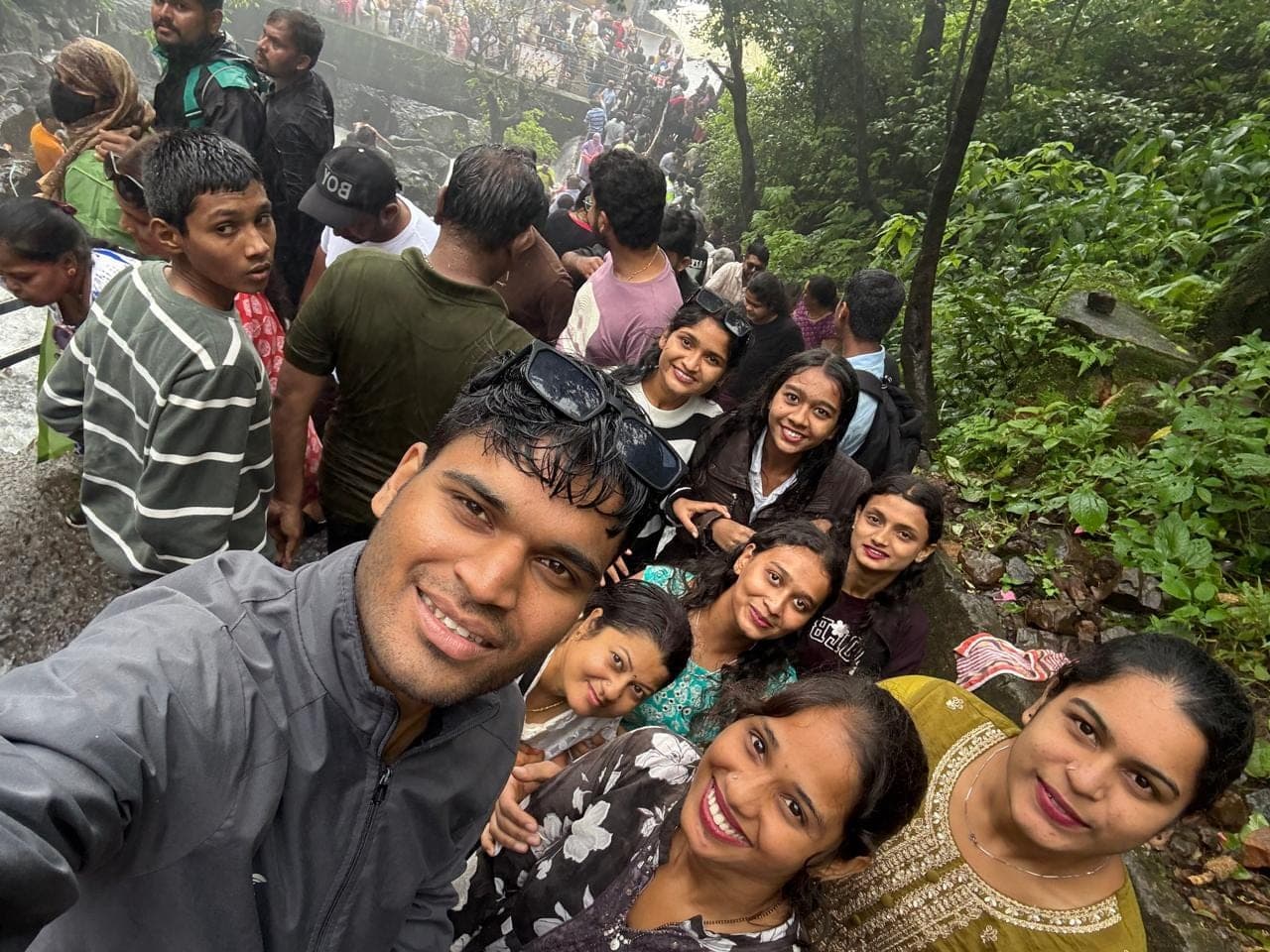 A selfie on the way up the waterfall trail